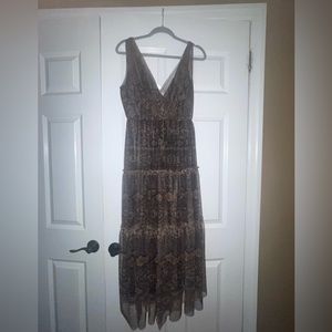 Animal print lined tulle dress size small